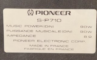 Altavoces PIONEER S-P710