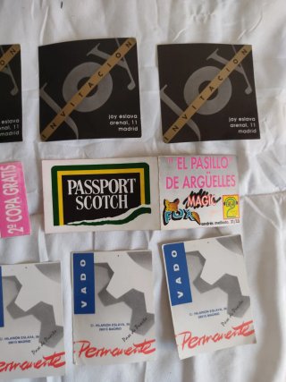 Lote 11 Pases/Invitaciones Discotecas Vintage