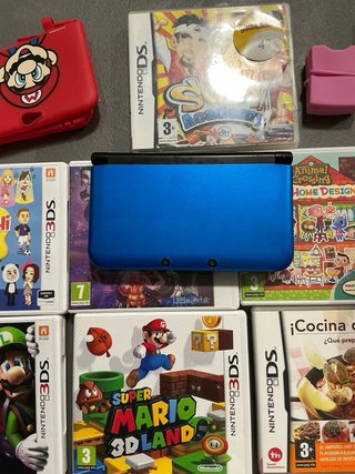 Nintendo 3DS XL Azul + Juegos y Accesorios