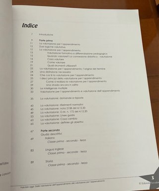Libro valutazione Scuola Primaria "Valutare oggi"