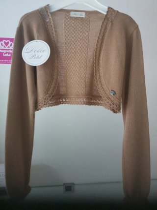 Bolero Dolce Petit punto marrón talla única