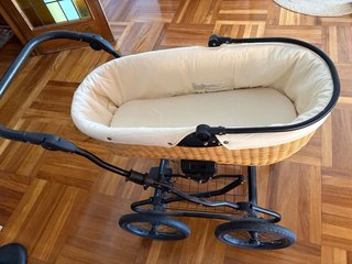 Carrito bebé capazo mimbre ANGEL CAB