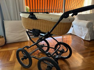 Carrito bebé capazo mimbre ANGEL CAB