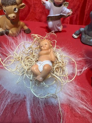 Nacimiento completo antiguo + ángel