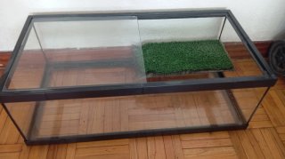 Acuario con plataforma