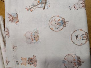 Tela infantil ositos y paraguas