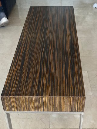 Mesa de centro diseño madera y metal