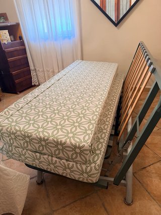 Sofá Cama Plegable Tela Diseño Geométrico