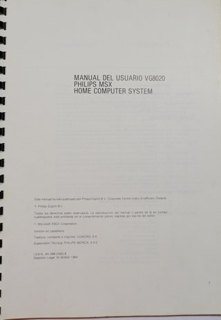 Lote Manuales MSX Philips VG8020 y Revistas