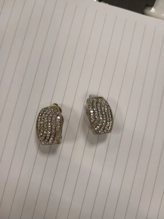 Pendientes perla RODIO clip gris plata