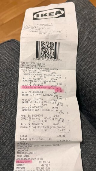 Bolsa de ropa con soporte
