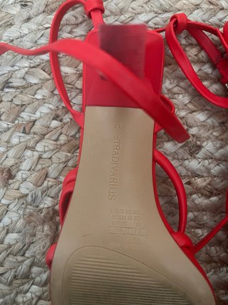 Sandalias tacón rojas 9cm