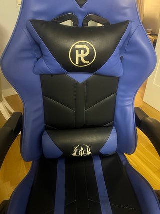 Silla Gamer Azul con Reposapiés