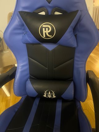 Silla Gamer Azul con Reposapiés
