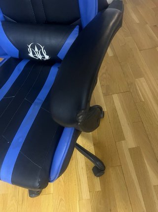 Silla Gamer Azul con Reposapiés