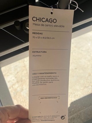 Conjunto sofá y mesa exterior gris