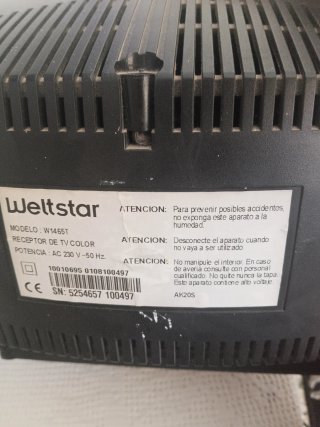 Televisor Weltstar Negro funciona perfectamente