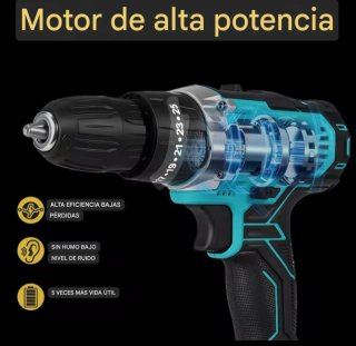 Taladro Atornillador Inalámbrico (2 Baterías)