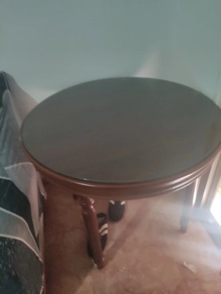 Mesa camilla madera con cristal