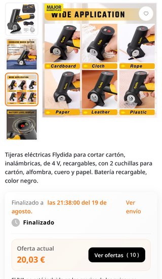 Tijeras eléctricas Flydida