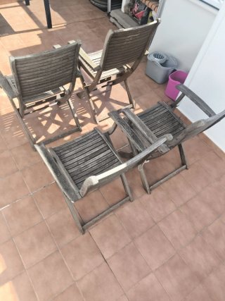Sillas de madera teca plegables
