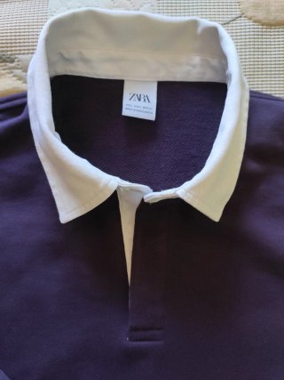 Jersey Polo Zara Talla L Berenjena