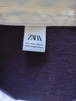 Jersey Polo Zara Talla L Berenjena