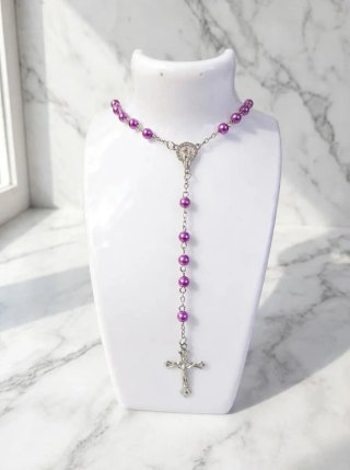 Rosario Morado y Plateado
