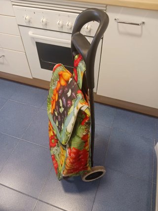 Carrito de la compra con dos ruedas