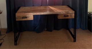 Escritorio madera y metal Sklum