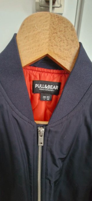 Cazadora Bomber Pull&Bear Azul Talla L