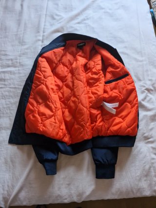 Cazadora Bomber Pull&Bear Azul Talla L