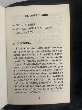 Astrolabio Latón Villa Alcor 14cm Madrid 1984