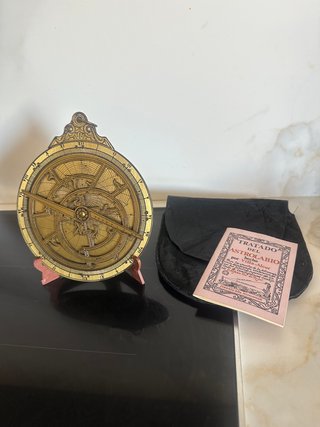 Astrolabio Latón Villa Alcor 14cm Madrid 1984