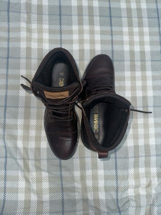 Botas de cuero marrones Demin