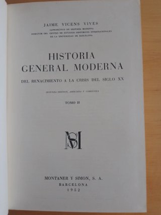 HISTORIA GENERAL MODERNA (2 TOMOS)