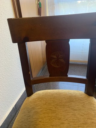 URGR VENDER!! Sillas de madera con asiento de tela