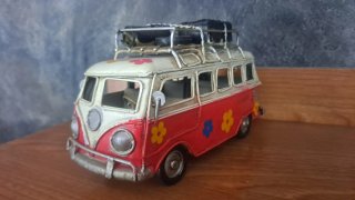 Furgoneta Decorativa Metal Vintage VW T1 Hippie