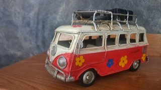 Furgoneta Decorativa Metal Vintage VW T1 Hippie