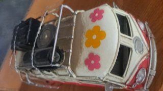 Furgoneta Decorativa Metal Vintage VW T1 Hippie