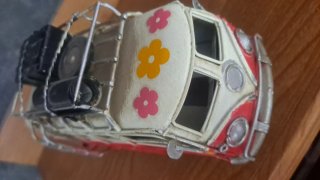 Furgoneta Decorativa Metal Vintage VW T1 Hippie