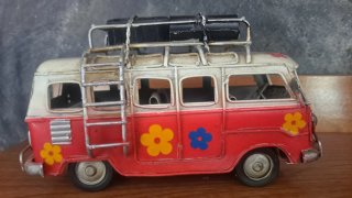 Furgoneta Decorativa Metal Vintage VW T1 Hippie