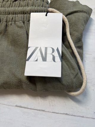 Pantalones Cortos Zara Verde Oliva Talla XS