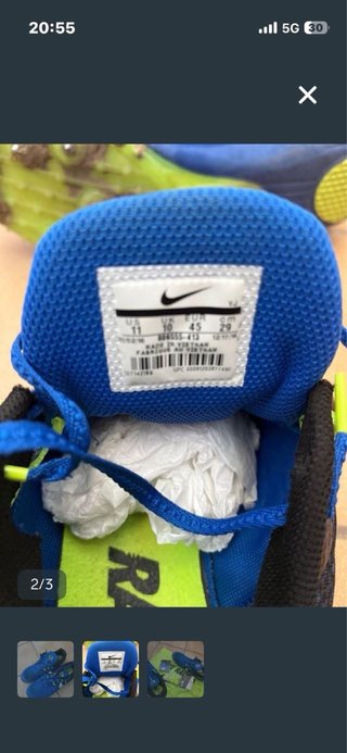 Zapatillas Nike Cross Azules y Amarillas