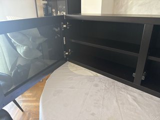 Mueble Besta Ikea Negro y marrón 120x38x22