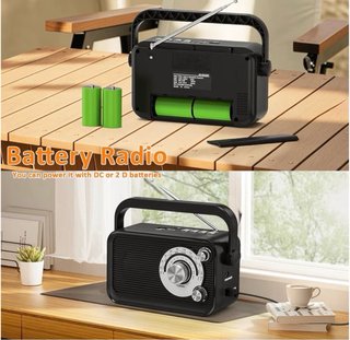Radio Portátil Retro MP3-FM-AM-SW