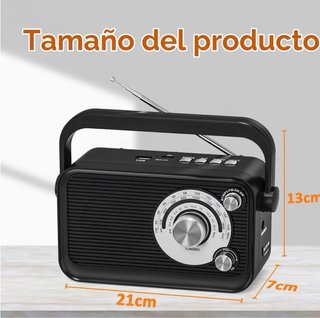 Radio Portátil Retro MP3-FM-AM-SW