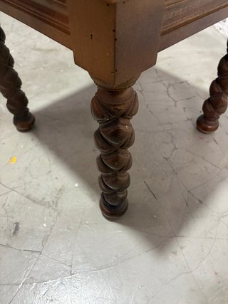 Mesa antigua madera y mármol