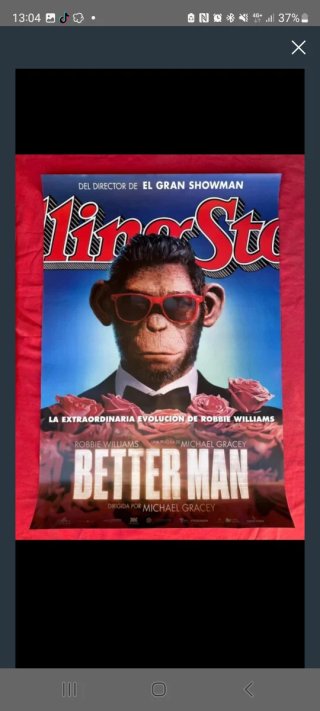 Póster Película Better Man Robbie Williams