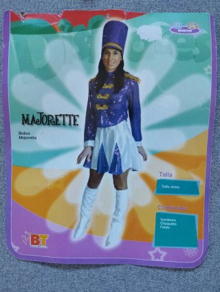 Disfraz Majorette Adulto Morado y Blanco